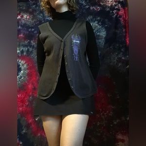 Harley Davidson black sweater vest